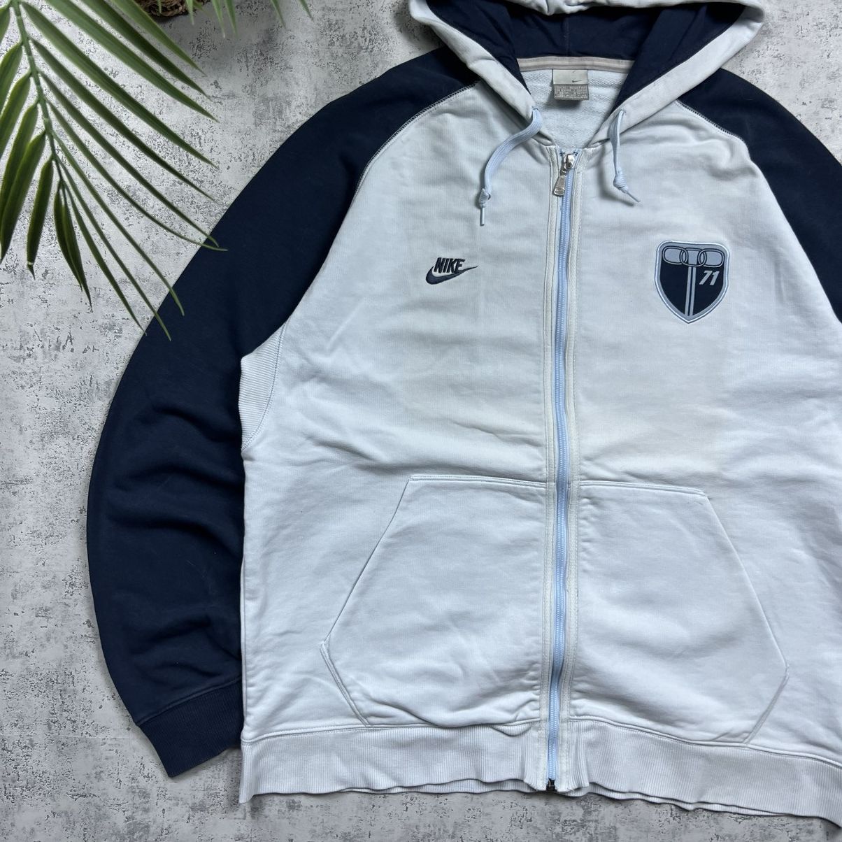 Nike 90s Nike Athletic Vintage Y2K Oversized Retro Zip Up Hoodie Size US XL / EU 56 / 4 - 3 Thumbnail