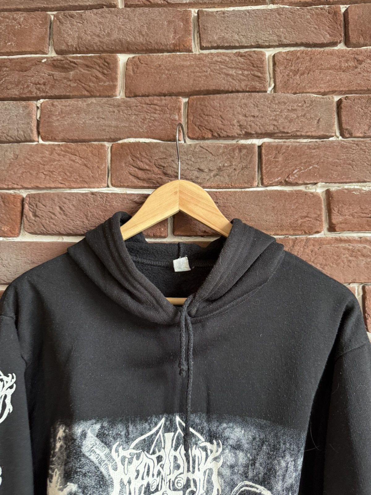 Band Tees VINTAGE 00s MARDUK Plague Angel Black Metal Band HOODIE L Size US L / EU 52-54 / 3 - 6 Thumbnail
