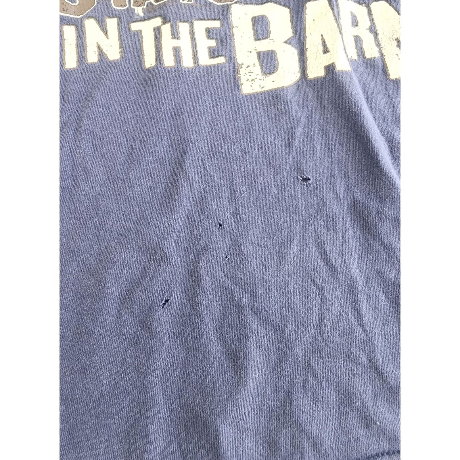 Vintage Lifestyle Classics Y2K What Happens in the Barn Graphic T Shirt L Blue Distressed Barn Theme Men Shirt Regular Fit Mens Size US L / EU 52-54 / 3 - 2 Thumbnail
