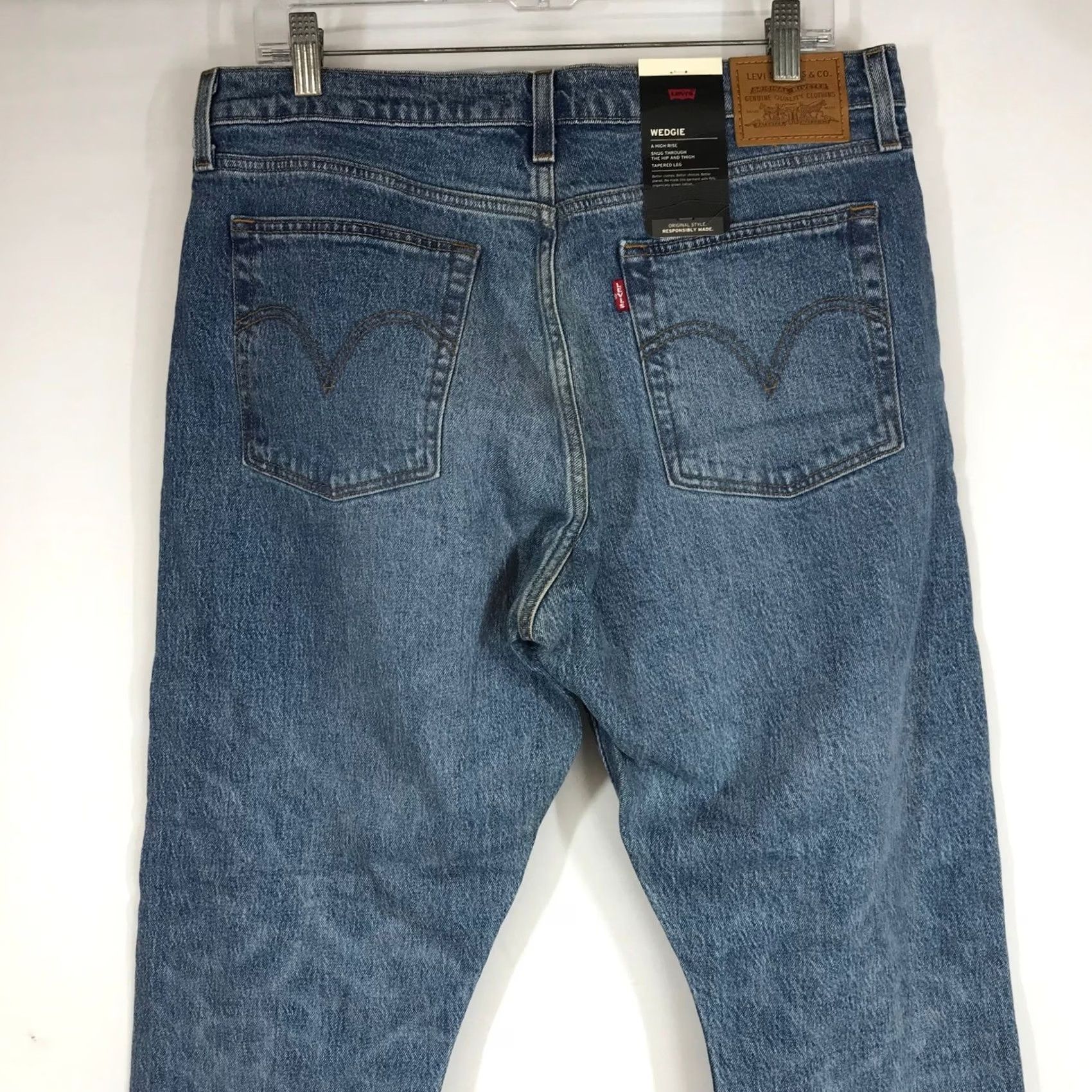 Vintage Levi's Premium Wedgie Fit Jeans High Rise Tapered Leg Medium Wash Blue 32 Womens Size 24" / US 00 / IT 34 - 5 Thumbnail