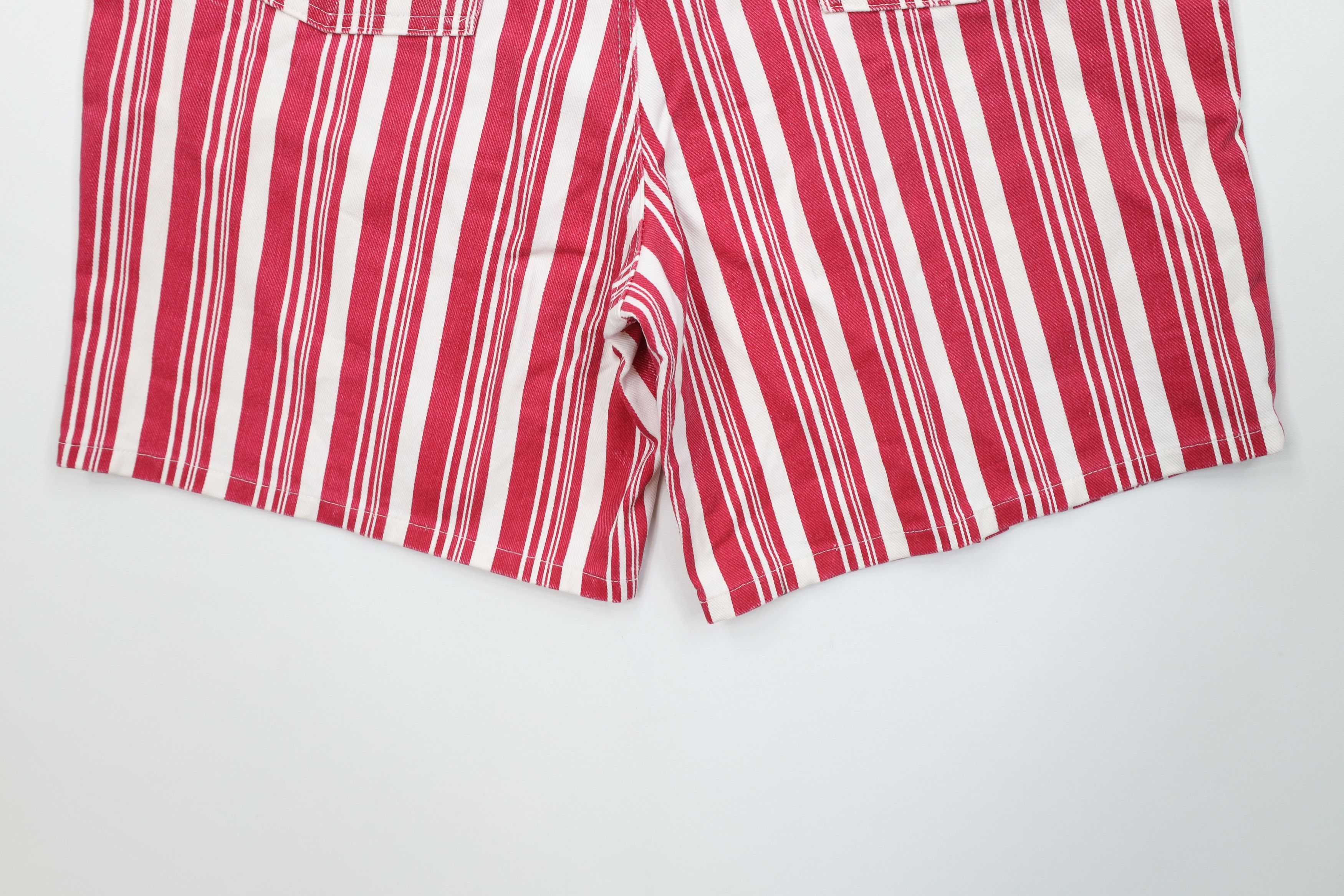 Vintage Vintage 90s Streetwear Candy Cane Striped Denim Jean Shorts Size 34" / US 12 / IT 48 - 11 Thumbnail