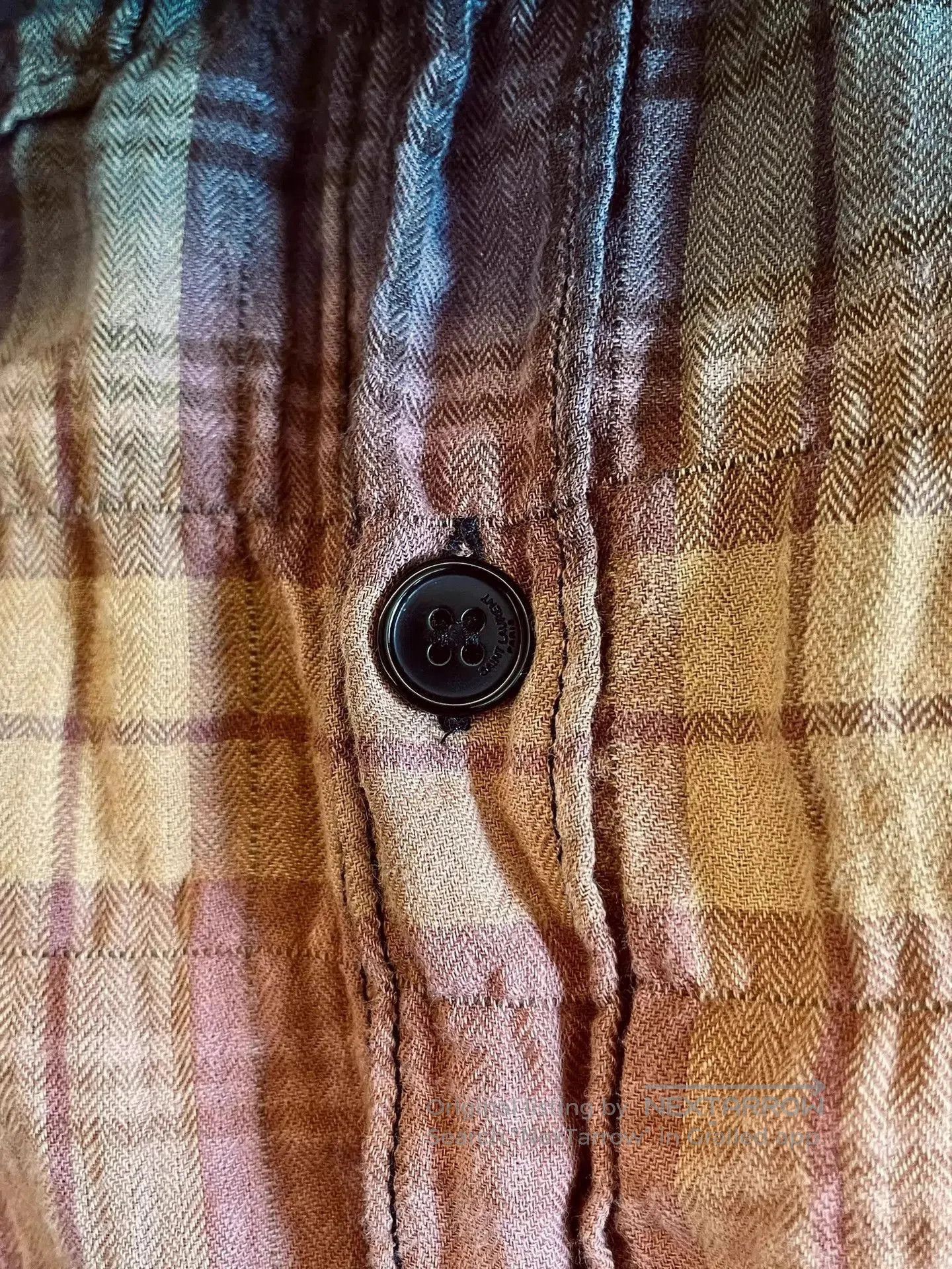 Yves Saint Laurent Multi Plaid Long-Sleeve Button-Up Shirt. Size US XS / EU 42 / 0 - 4 Thumbnail