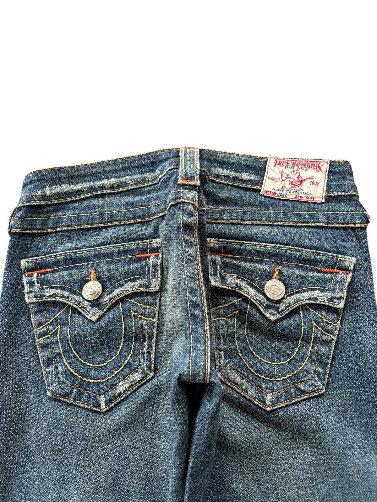 True Religion Vintage Y2K True Religion Joey Distress Low Rise Flare Jeans Size 28" / US 6 / IT 42 - 4 Thumbnail