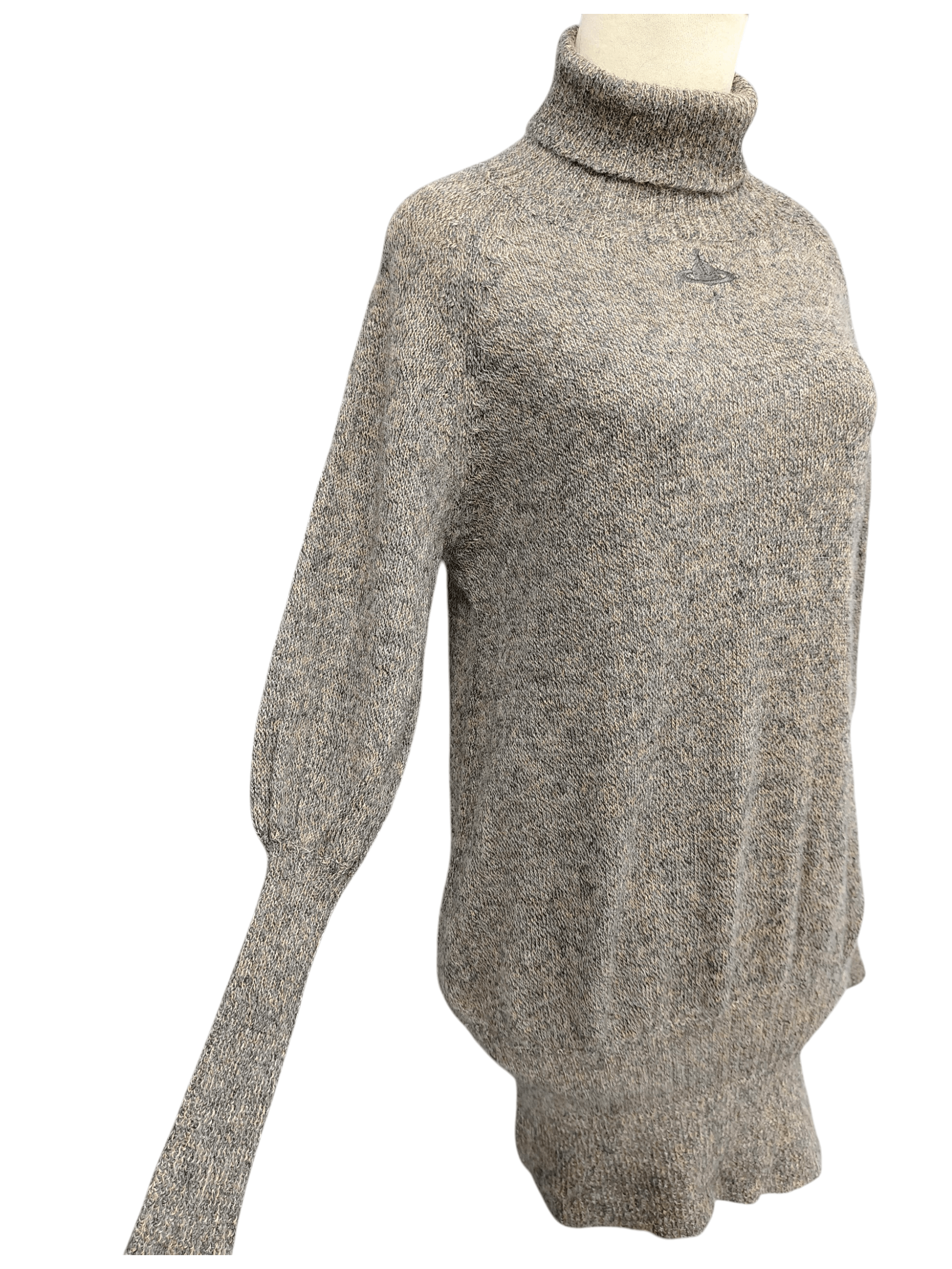 Vivienne Westwood 2000s V.W- Orb Embroidery Logo Alpaca Wool Knit Turtleneck Size M / US 6-8 / IT 42-44 - 3 Thumbnail