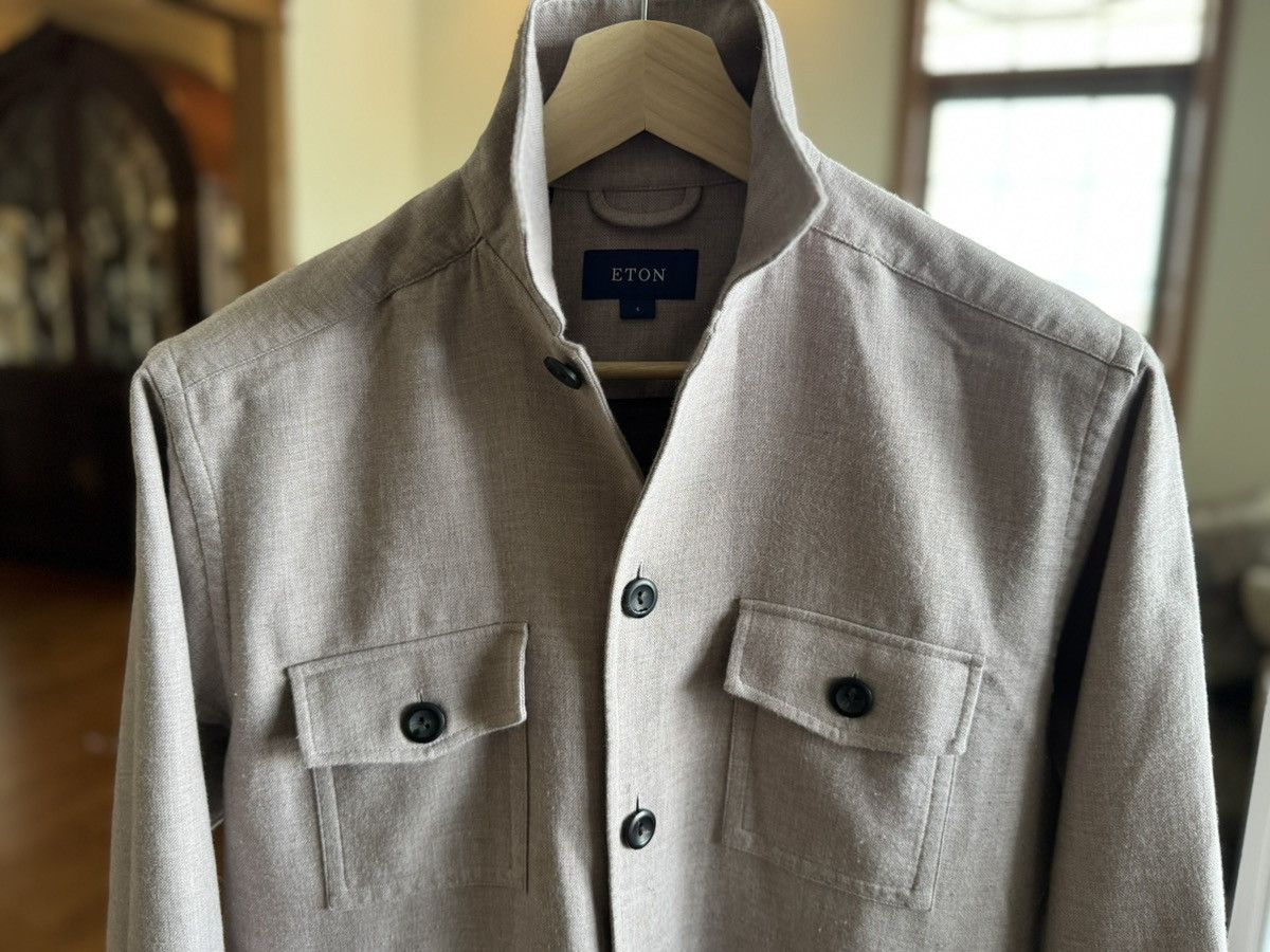 Eton Eton Tan/Lavender Casual Overshirt Size US S / EU 44-46 / 1 - 2 Thumbnail