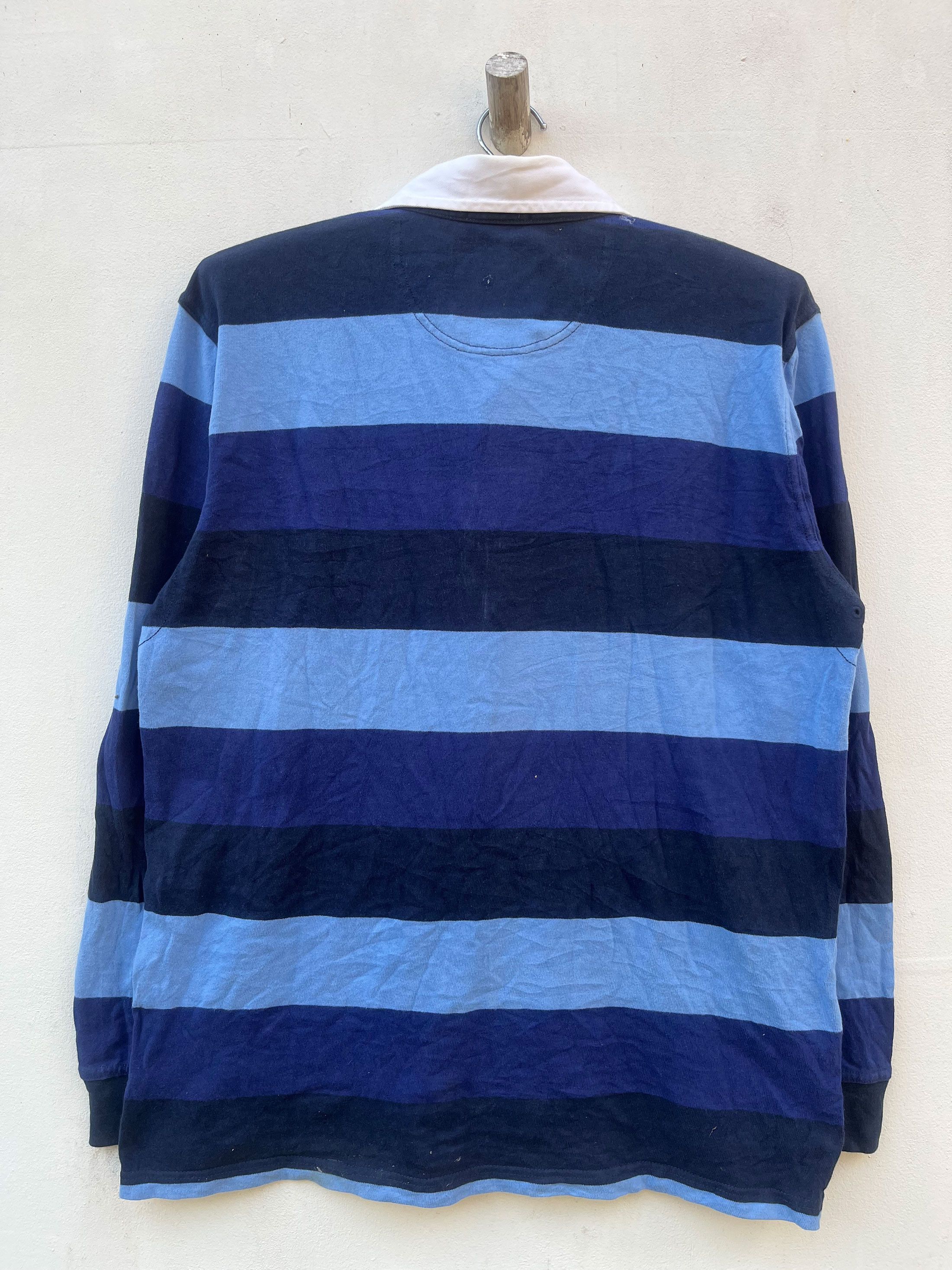 Brooks Brothers Vintage Classic Border Striped Long Sleeve Polo Rugby Size US L / EU 52-54 / 3 - 3 Thumbnail