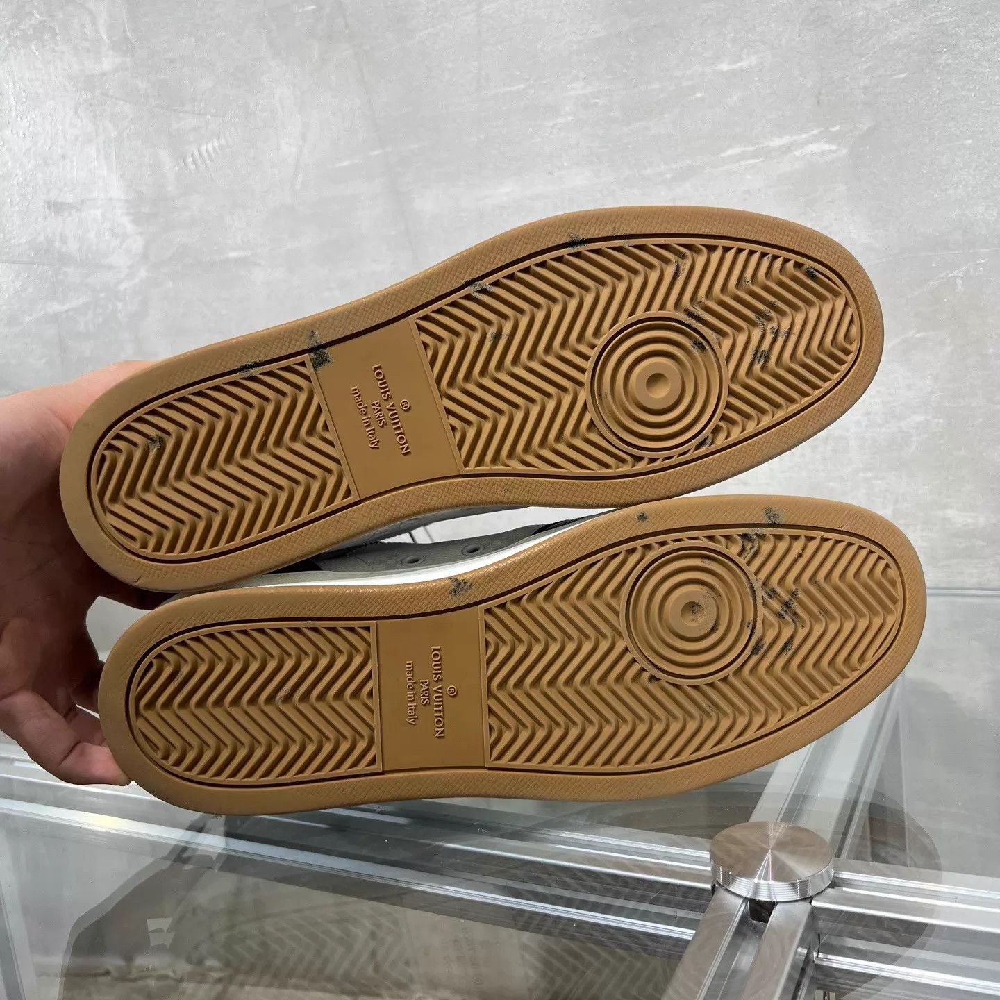 Louis Vuitton LV Monogram All Over Print Sneaker Black/White UK8.5 Size US 9.5 / EU 42-43 - 7 Thumbnail