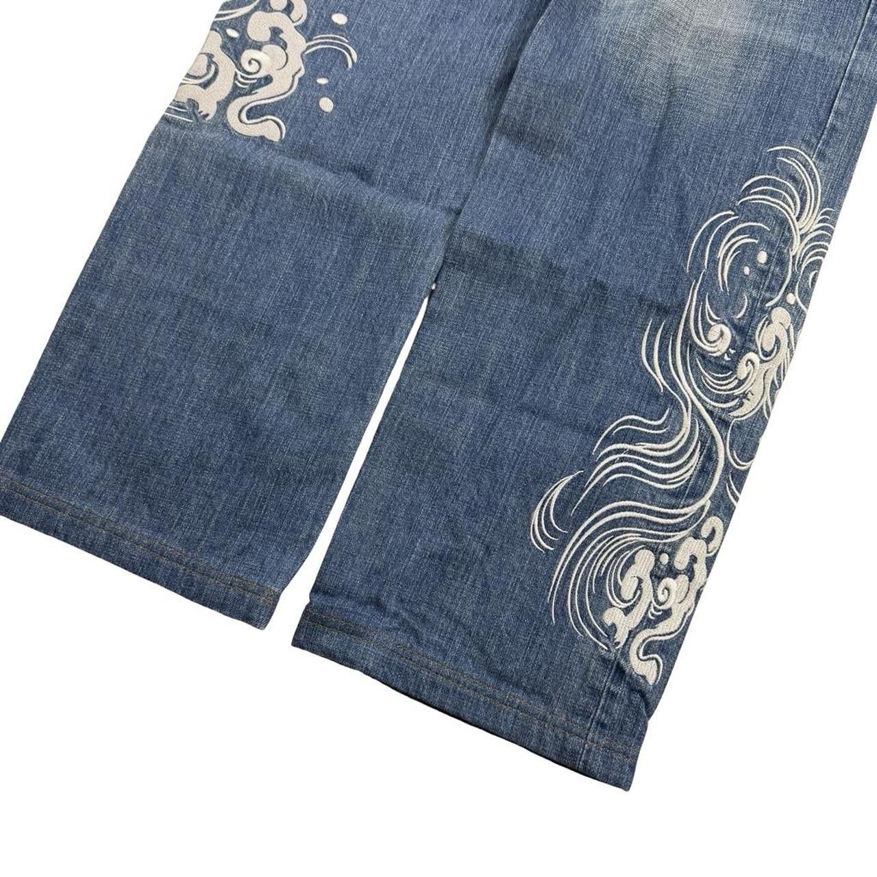 Karakuri Tamashii Karakuri Tamashii Embroidered Koi Japanese Jeans - Waist 30 Size US 30 / EU 46 - 6 Thumbnail