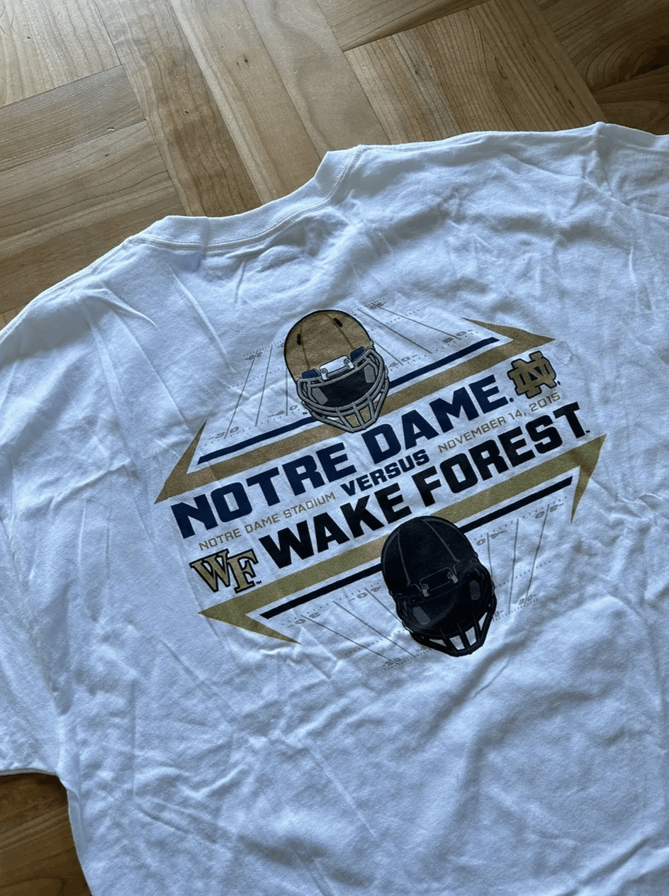 Champion 2015 Gameday Football Notre Dame vs Wake Forest Champion Size US L / EU 52-54 / 3 - 4 Thumbnail