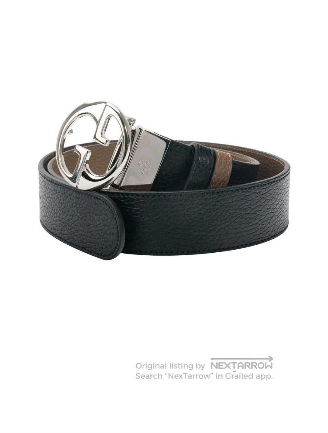 Gucci Gucci Unisex Logo Buckle Leather Belt. Size ONE SIZE - 4 Thumbnail