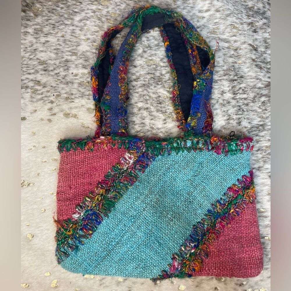 Other Multicolor Boho Fringe Hemp/Silk Blend Purse Size ONE SIZE - 1 Thumbnail