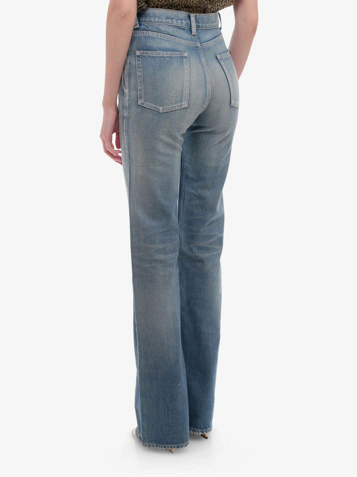 Saint Laurent Paris o1y0126 Denim Pant in Blue Size 31" - 4 Thumbnail