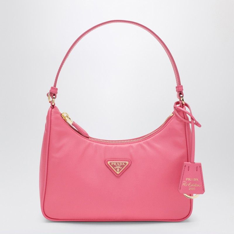Prada Prada Prada Re-Edition 2005 Mini Bag In Pink Re-Nylon And Saffiano Leather Size ONE SIZE - 1 Thumbnail