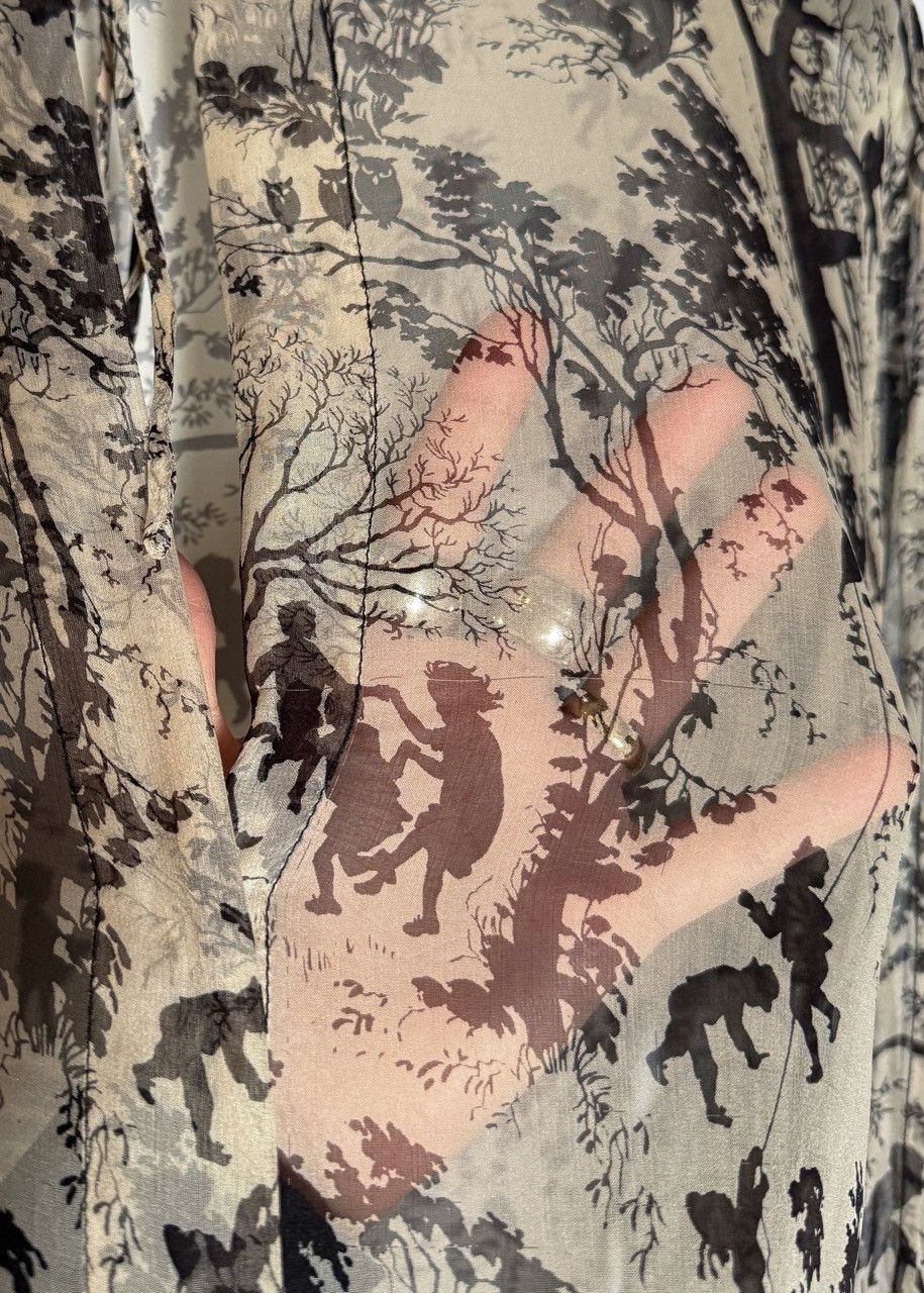 Dolce & Gabbana Dolce & Gabbana Beige Brown Silk Printed Blouse Size M / US 6-8 / IT 42-44 - 5 Thumbnail