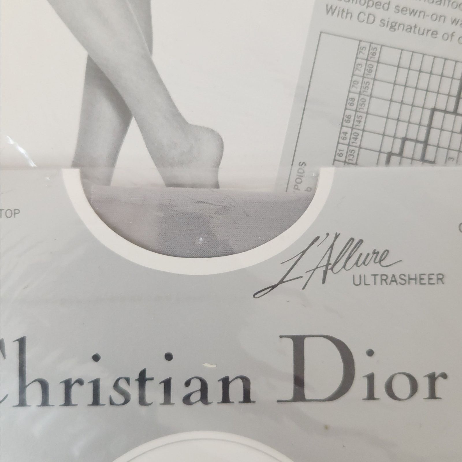 Dior Christian Dior Grey Ultra Sheer Sandalfoot Pantyhose Size 2 Size ONE SIZE - 7 Thumbnail