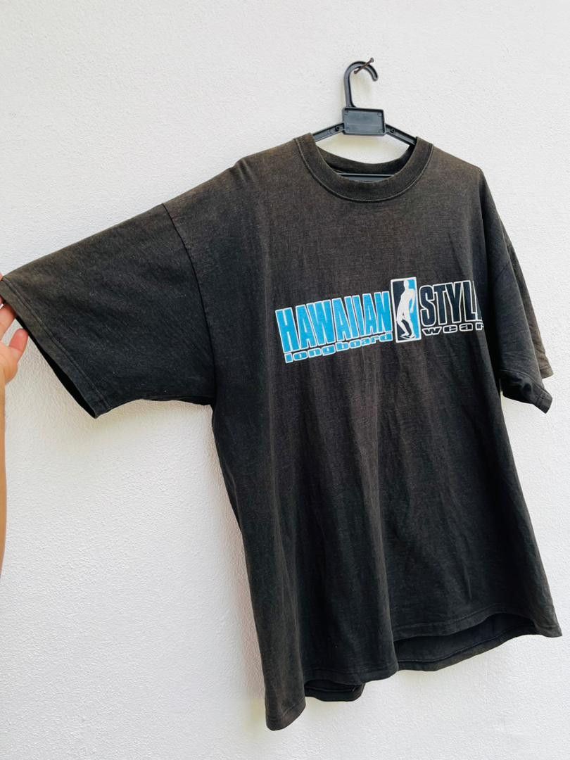 Vintage Vintage 90s Hawaiian Longboard Streetwear Fashion Style Size US XL / EU 56 / 4 - 4 Thumbnail