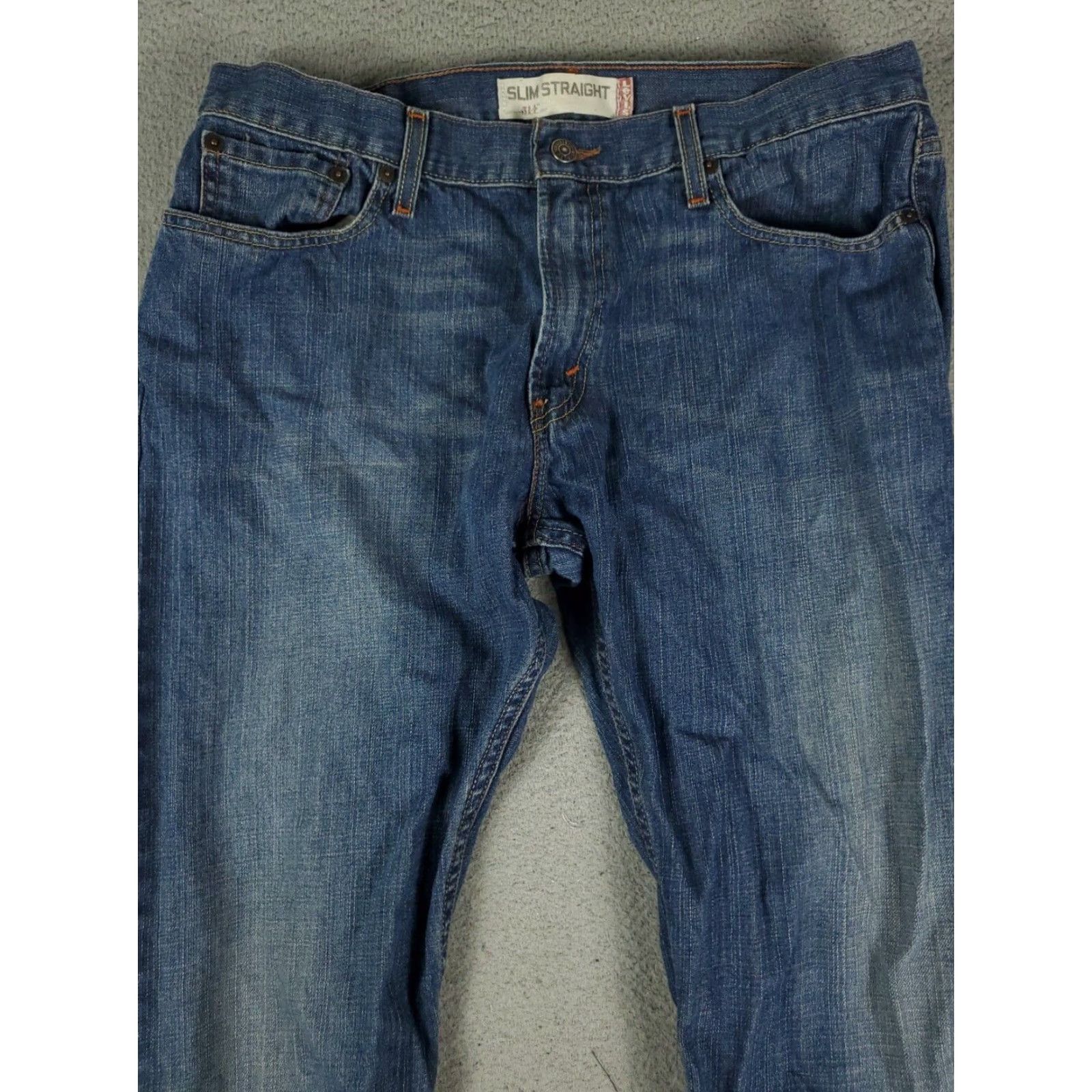 Levi's Levis 514 Straight Leg Jeans Mens 36x32 Blue Cotton Casual Regular Fit Size US 36 / EU 52 - 2 Thumbnail