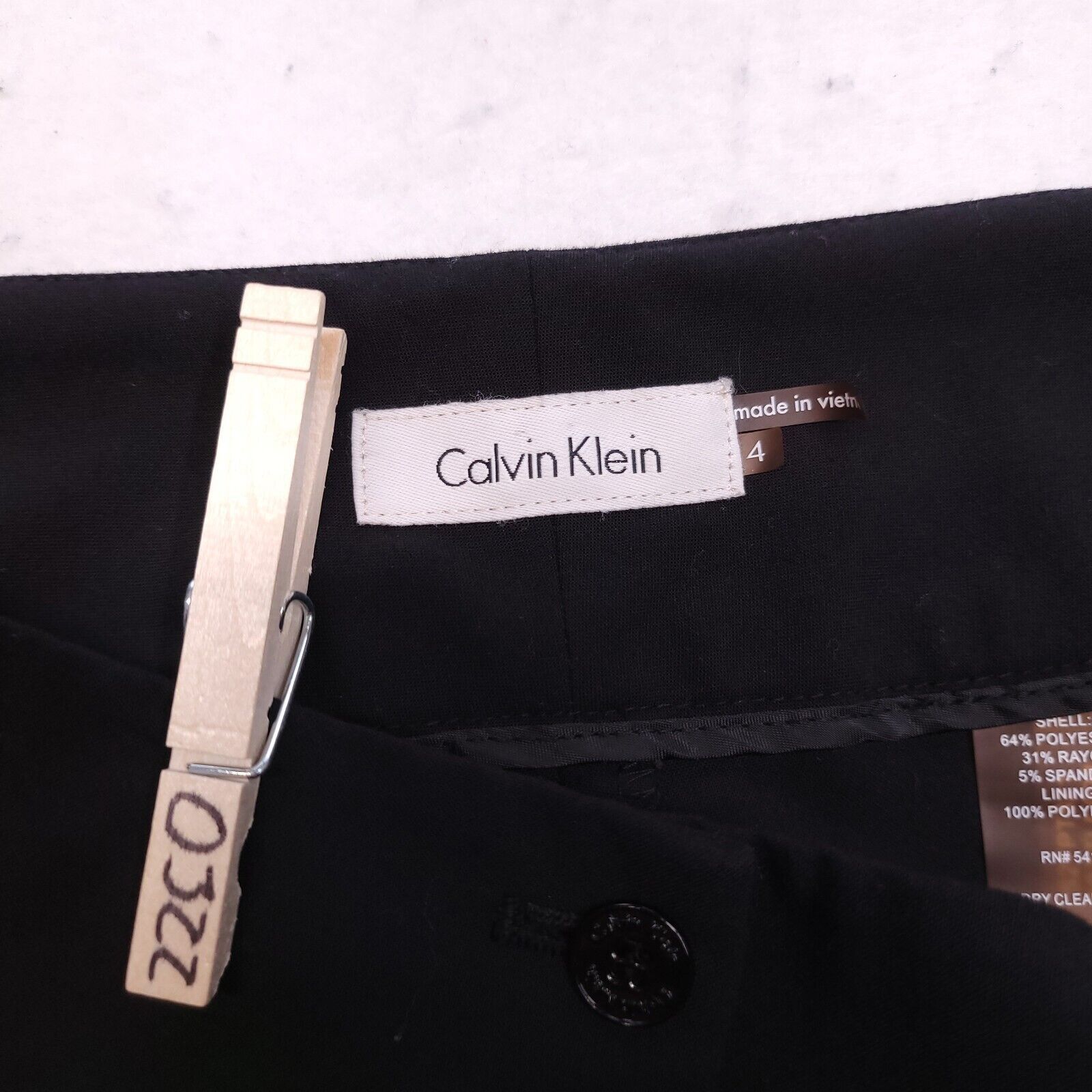 Calvin Klein Calvin Klein Casual Button Dark Wash Pants Womens Size 4 Size 30" / US 8 / IT 44 - 4 Thumbnail