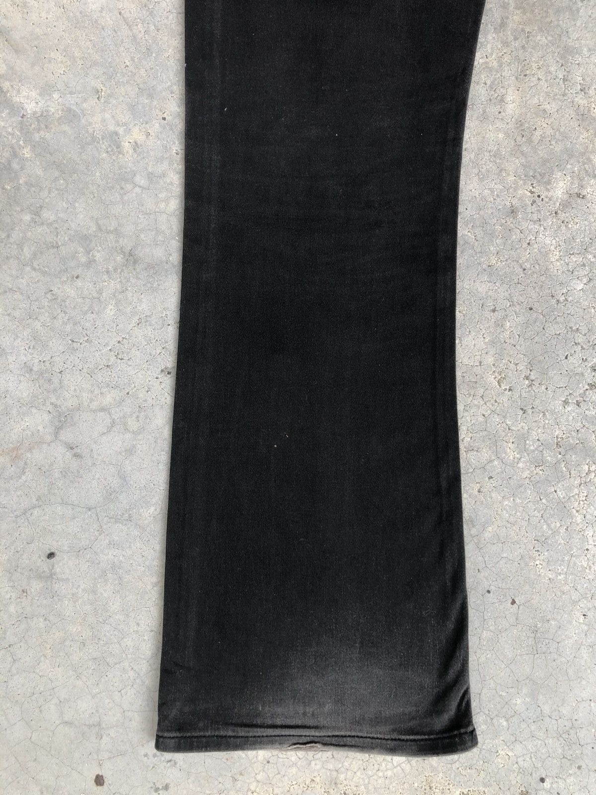 If Six Was Nine Japanese Lee Flared Jeans Distressed Suede Size US 31 - 11 Thumbnail
