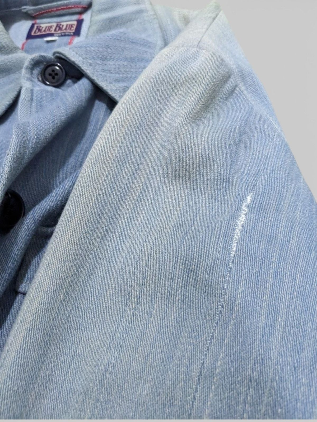 Blue Blue Japan CHORE JACKET BLUE BLUE JAPAN HICKORY BLUE DENIM INDIGO Size US S / EU 44-46 / 1 - 10 Thumbnail
