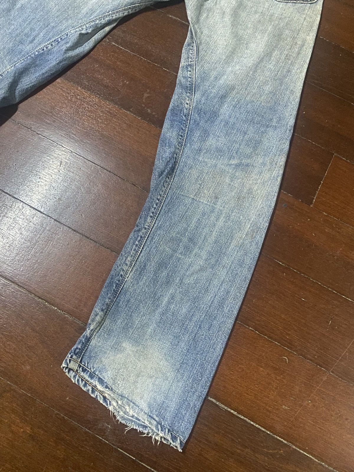 Lee Repro Vintage 50s Lee Jeans Sanforized mud wash distressed Size US 33 - 16 Thumbnail