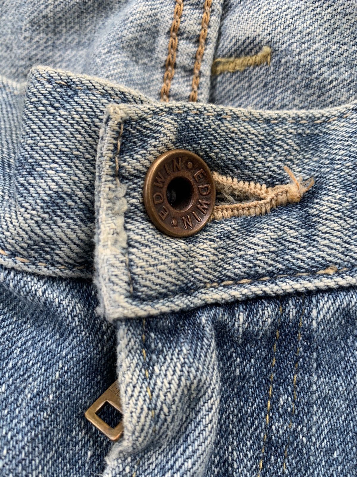 Edwin × Vintage Vintage Edwin 505 Redline Selvedge Distressed Denim Size US 34 / EU 50 - 10 Thumbnail