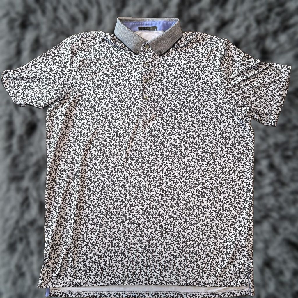 Vintage Greyson Golf Polo Shirt XL Blue All Over Print Stretch Wolf 1933 Logo Polo Men Adjustable Breathable Comfort Shirt Size US XL / EU 56 / 4 - 1 Thumbnail