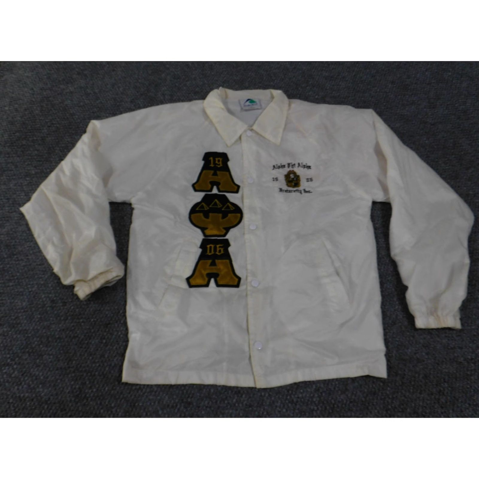 Augusta Sportswear VINTAGE Alpha Phi Alpha Jacket Mens Medium Augusta Embroidered Fraternity 1906 Greek Size US M / EU 48-50 / 2 - 2 Thumbnail