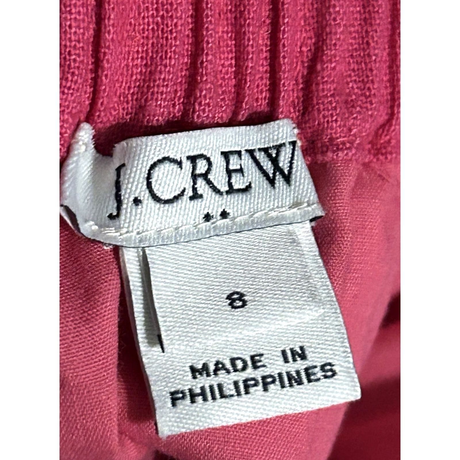 J.Crew J.CREW Linen Blend Skirt Women Size 8 Pink Scalloped Trim Elastic Waist Knit Solid Long Vintage: No Size 30" / US 8 / IT 44 - 5 Thumbnail