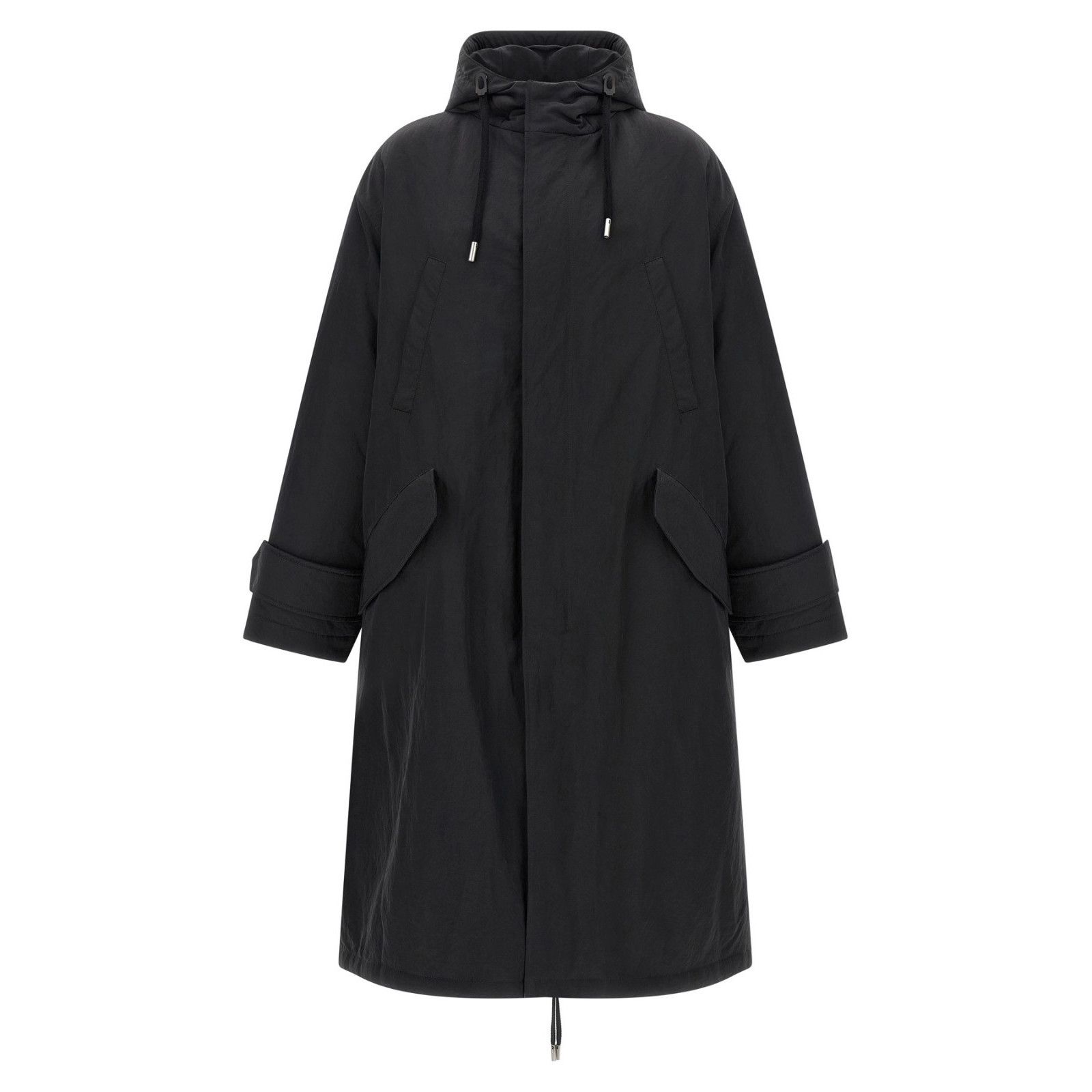 AMI PARIS Gray Long Parka New )