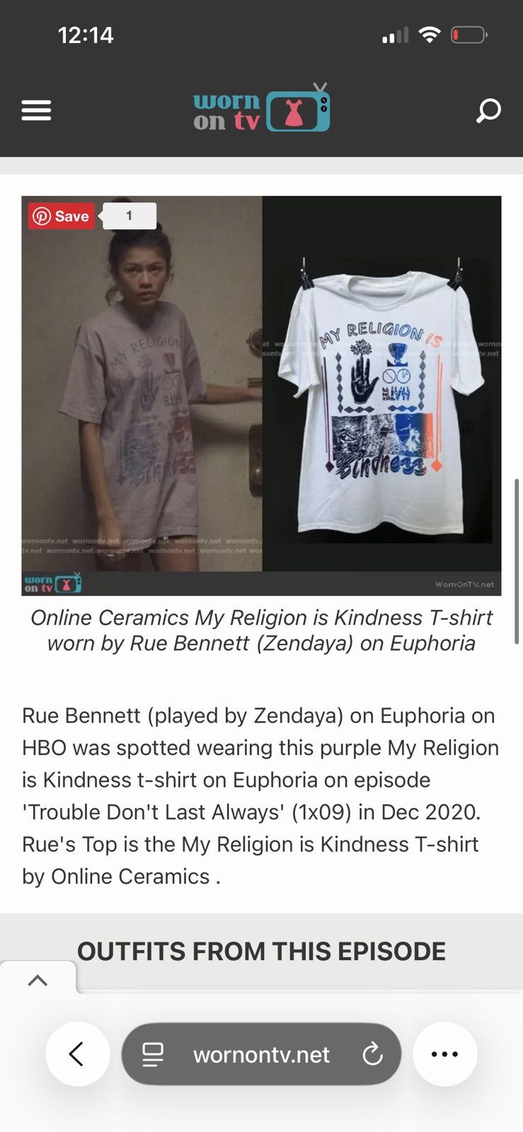 Online Ceramics Online Ceramics My Religion Is Kindness Size US XXL / EU 58 / 5 - 5 Thumbnail