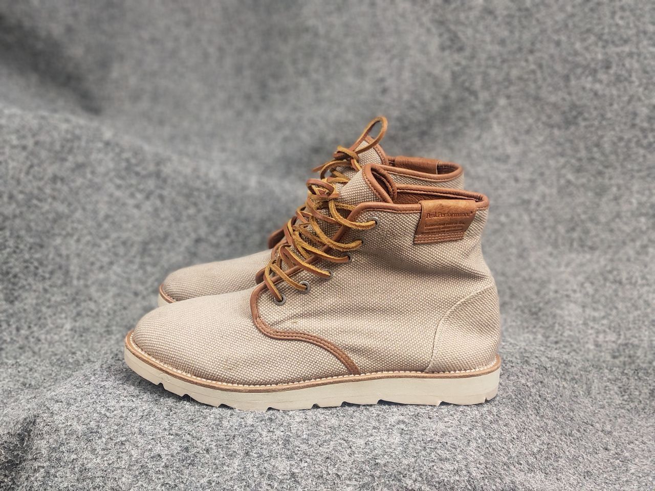Peak Performance Peak Performance Canvas High-Top Flat Lace up Boots Shoes Size US 9 / EU 42 - 10 Thumbnail