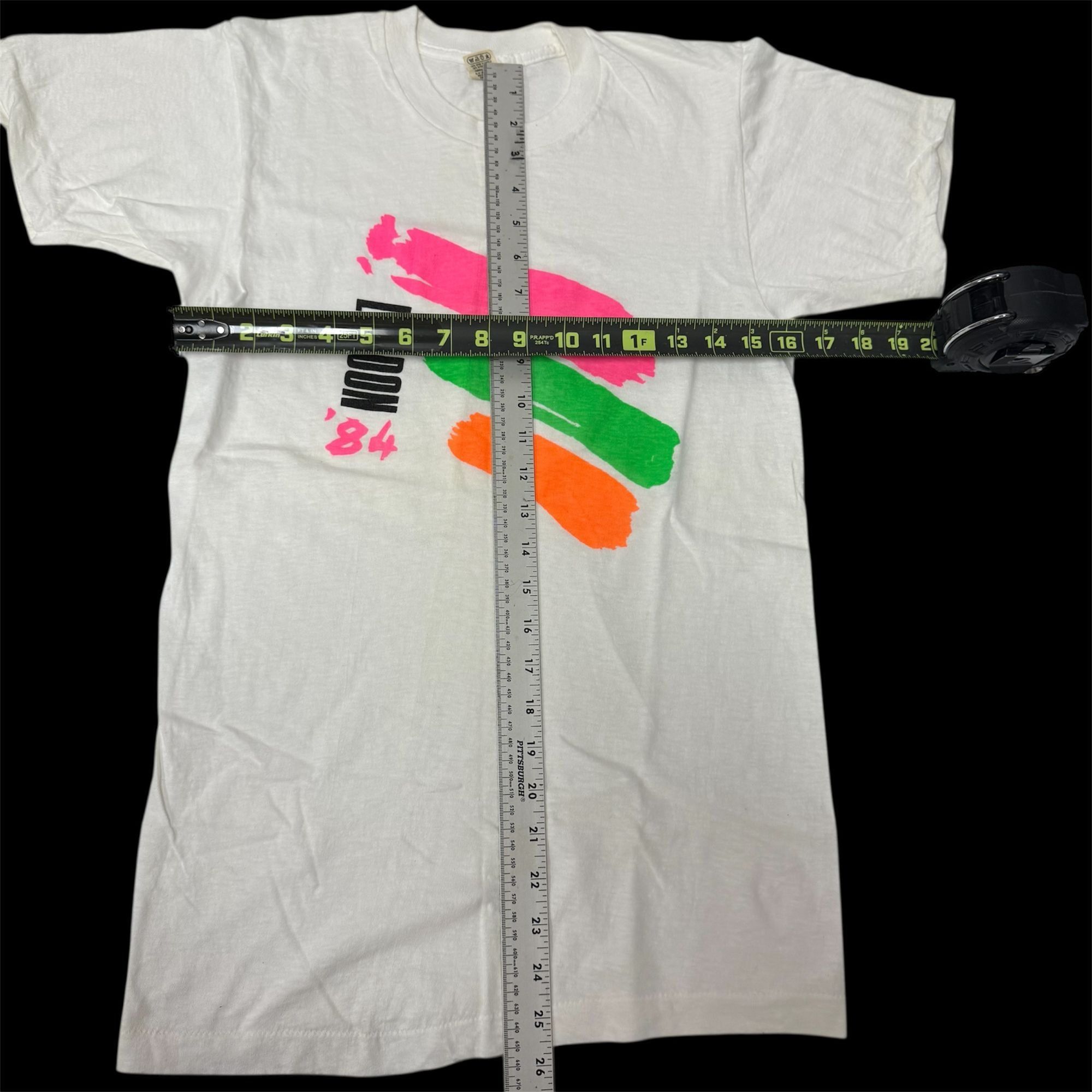 Other NOS 80's Screen Stars LONDON 1984 NEON Paint SPLAT T Shirt M Size US M / EU 48-50 / 2 - 5 Thumbnail