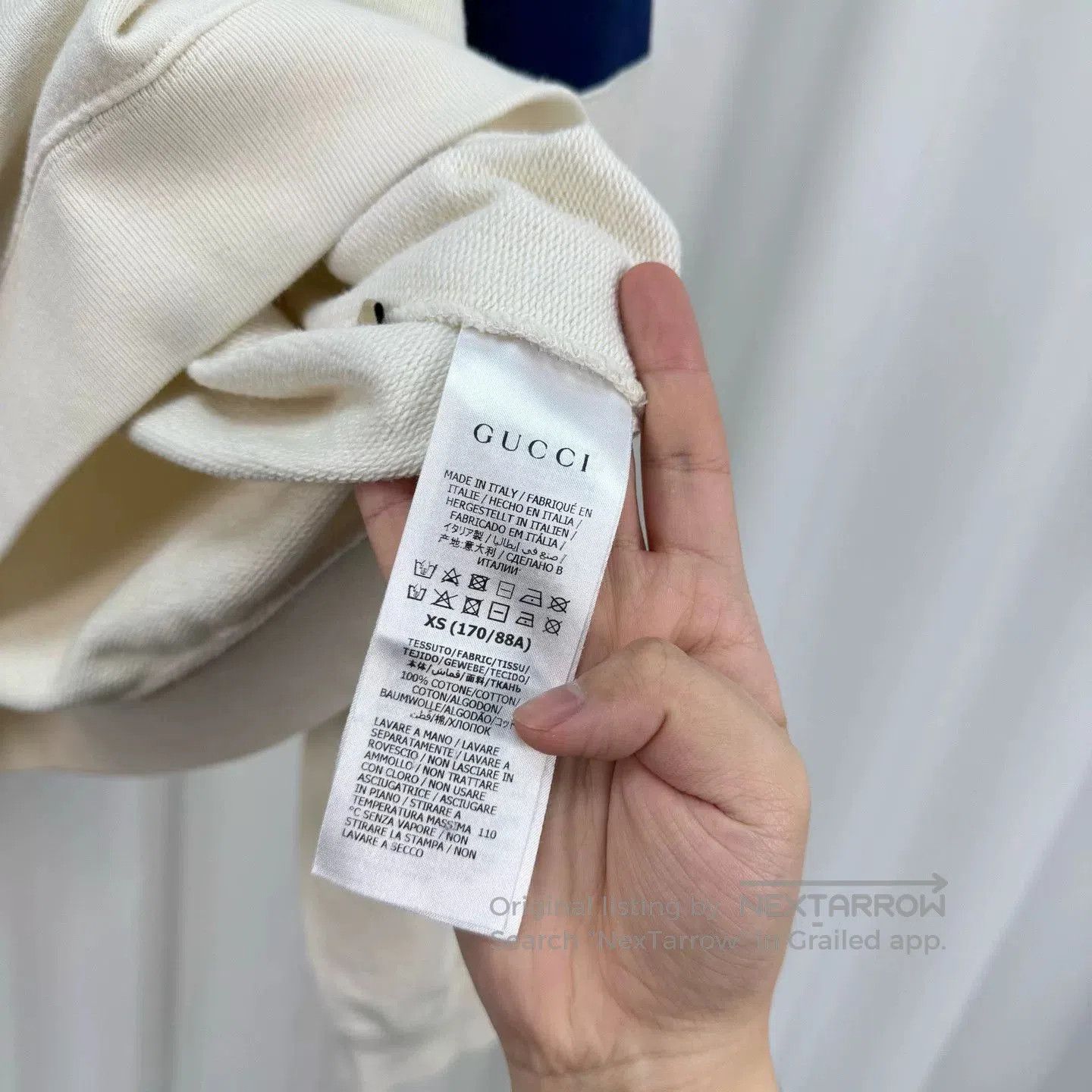 Gucci gucci blind for love hoodie in cream. Size XS / US 0-2 / IT 36-38 - 8 Thumbnail