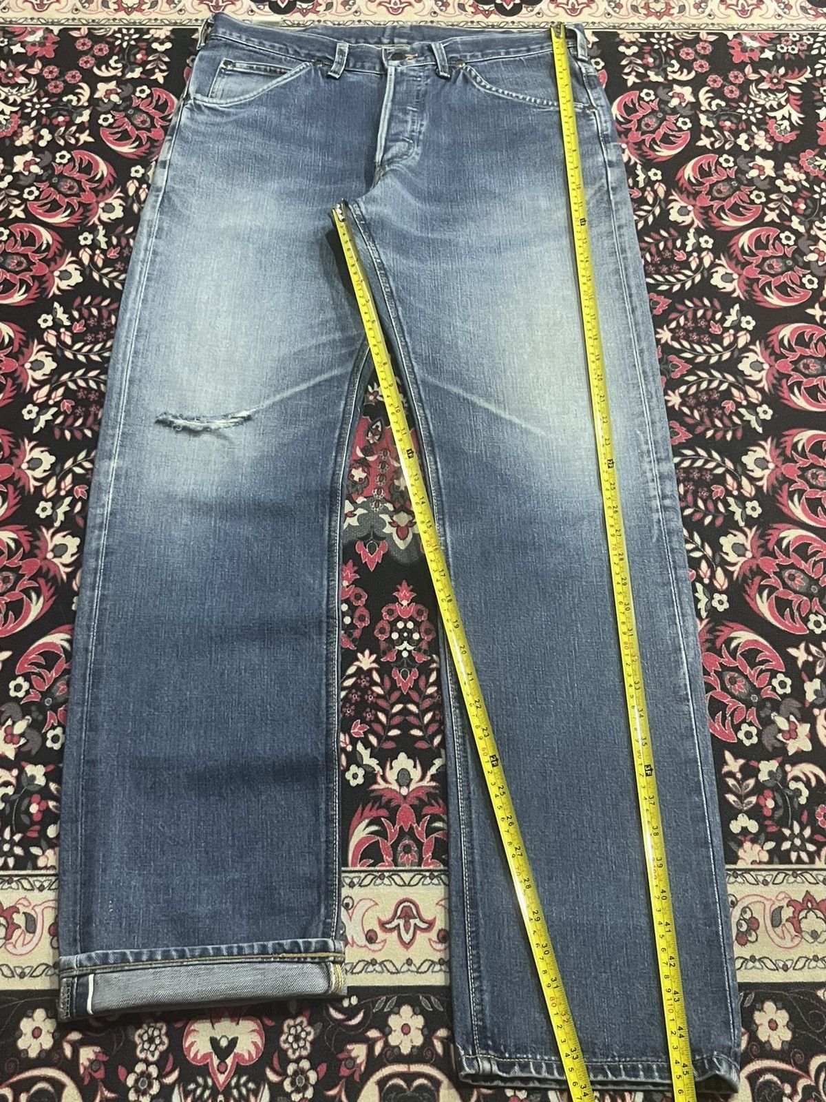 Vintage Vintage Lee Rider Union Made Sanforized Half Selvedge Jeans Size US 34 / EU 50 - 15 Thumbnail
