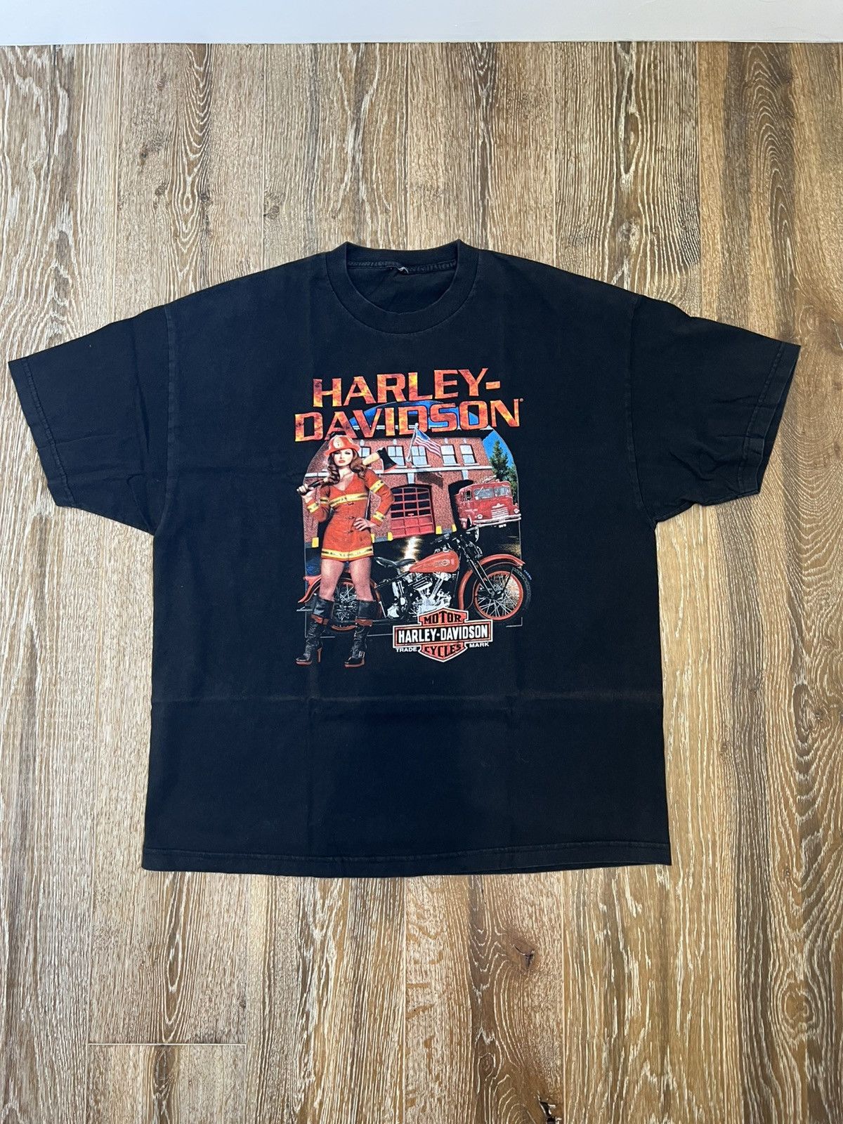 Harley davidson twin cities firefighter girl tee