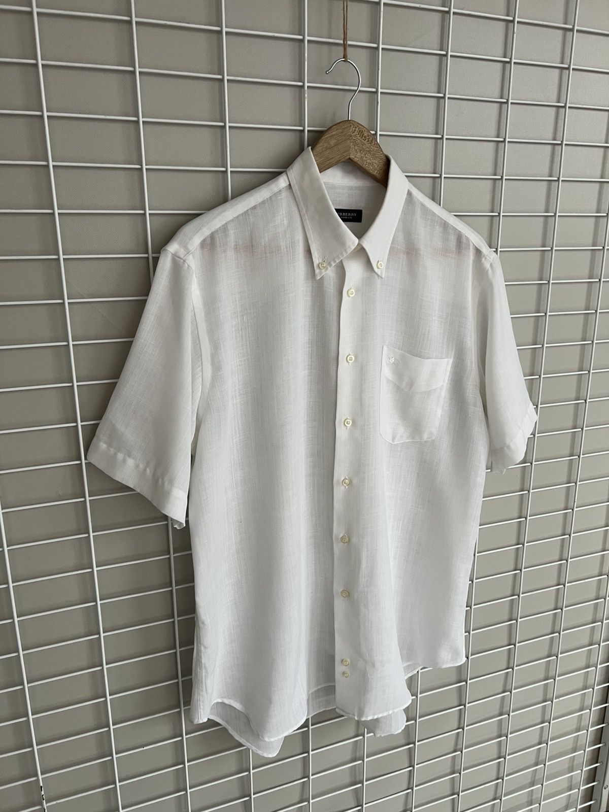 Burberry Burberry London Linen/Polyester Button Shirt Mens Size L Size US L / EU 52-54 / 3 - 5 Thumbnail