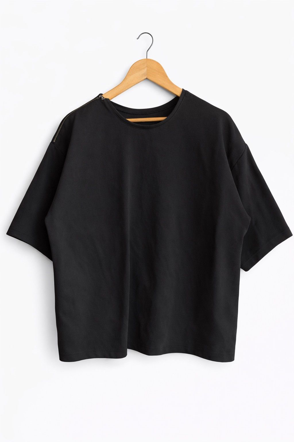 Japanese Brand RITO Japanese Minimalist Black Oversized BoxyTop Corset Back Size US S / EU 44-46 / 1 - 1 Thumbnail