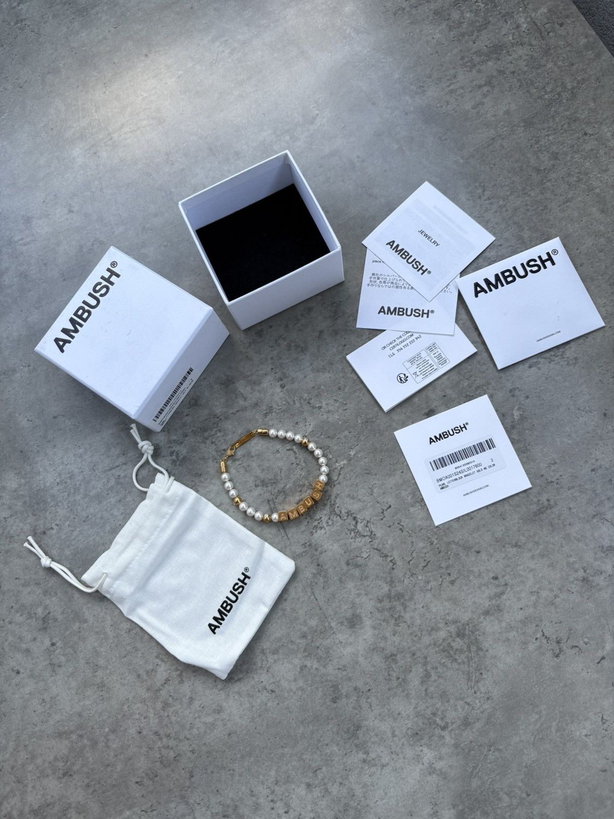 Ambush Design Ambush Pearl Letterblock Bracelet Gold Size ONE SIZE - 4 Thumbnail