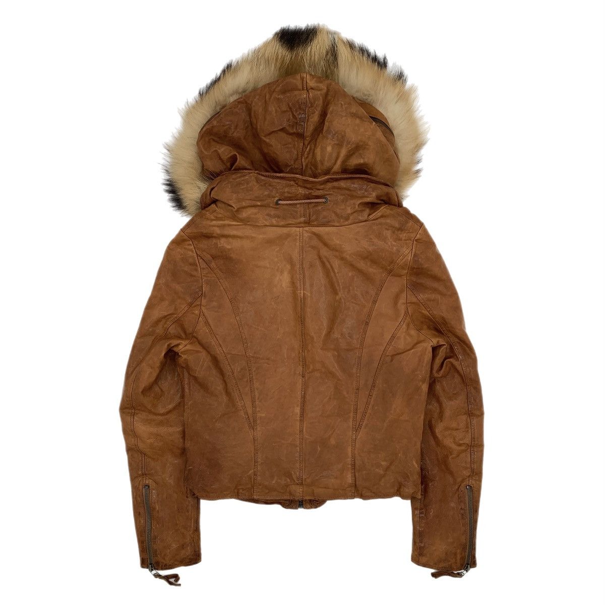 GOA GOA Leather Jacket w/ Fur Size US XS / EU 42 / 0 - 3 Thumbnail