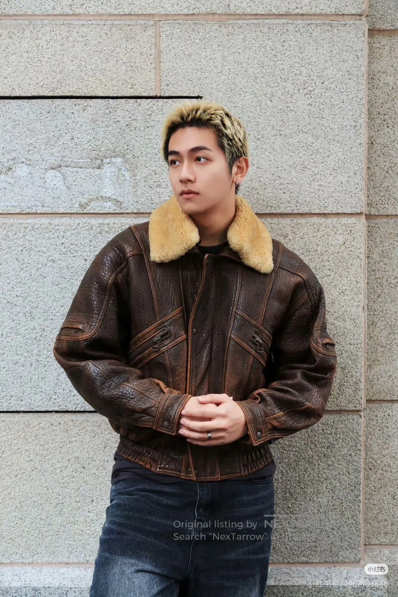 Japanese Brand Wind Armor Lambskin Flight Jacket. Size US M / EU 48-50 / 2 - 4 Thumbnail