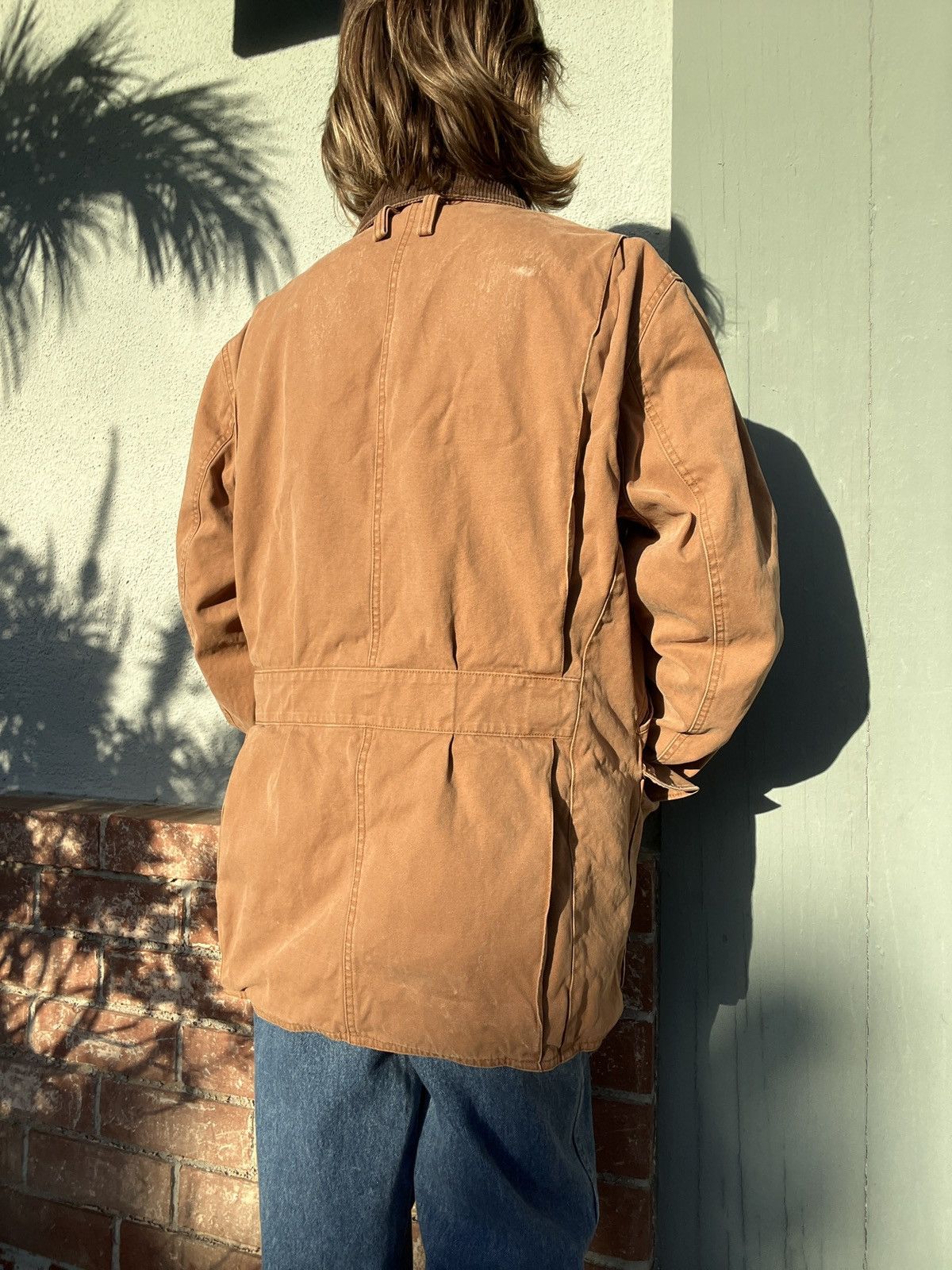 Other Faded warm tan canvas utility / chore jacket Size US M / EU 48-50 / 2 - 5 Thumbnail