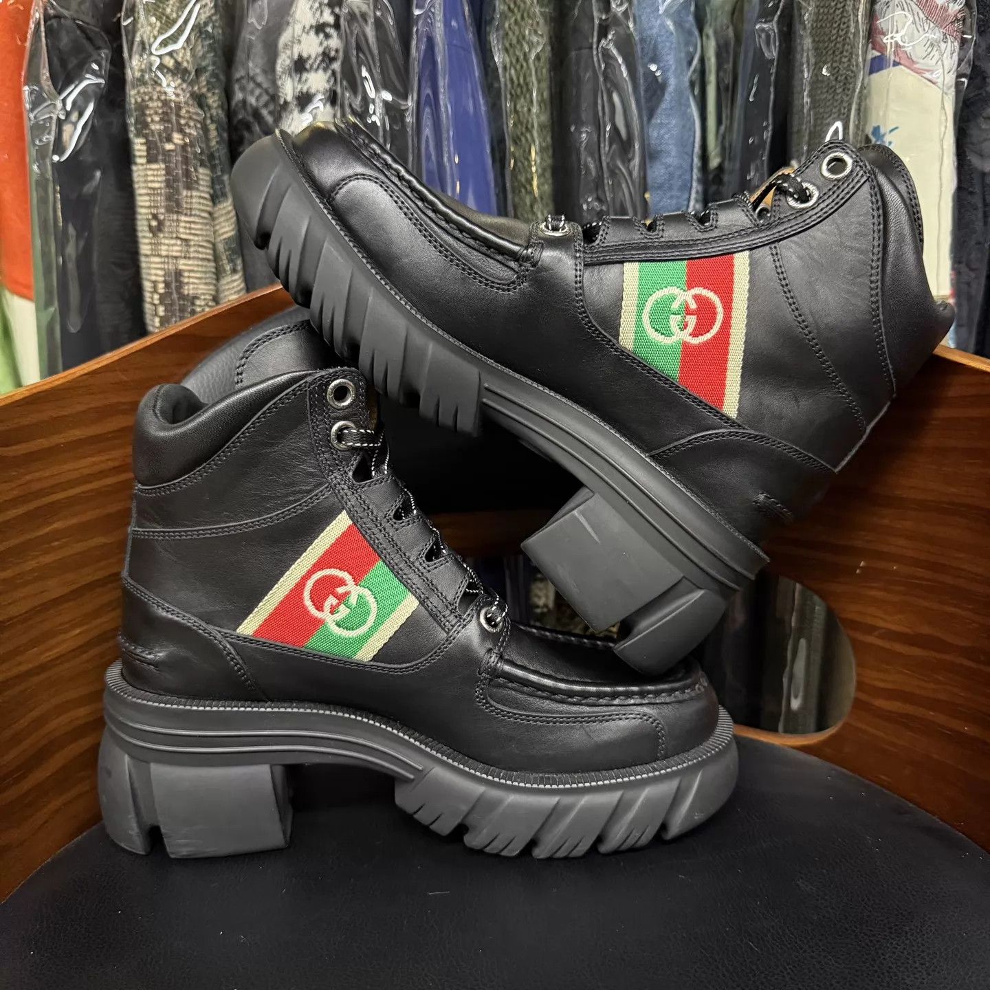 Gucci Gucci Interlocking G black logo boots 36 like new Size US 5.5 / IT 35.5 - 7 Thumbnail