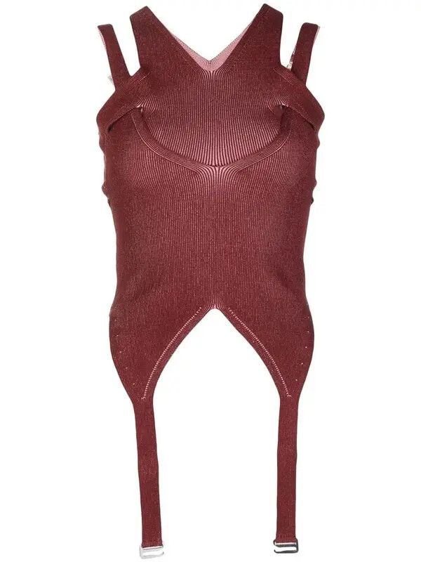Dion Lee o1mle1224 Lock Slit Tank Oxblood in Red Size XXS / US 00 / IT 34 - 2 Thumbnail