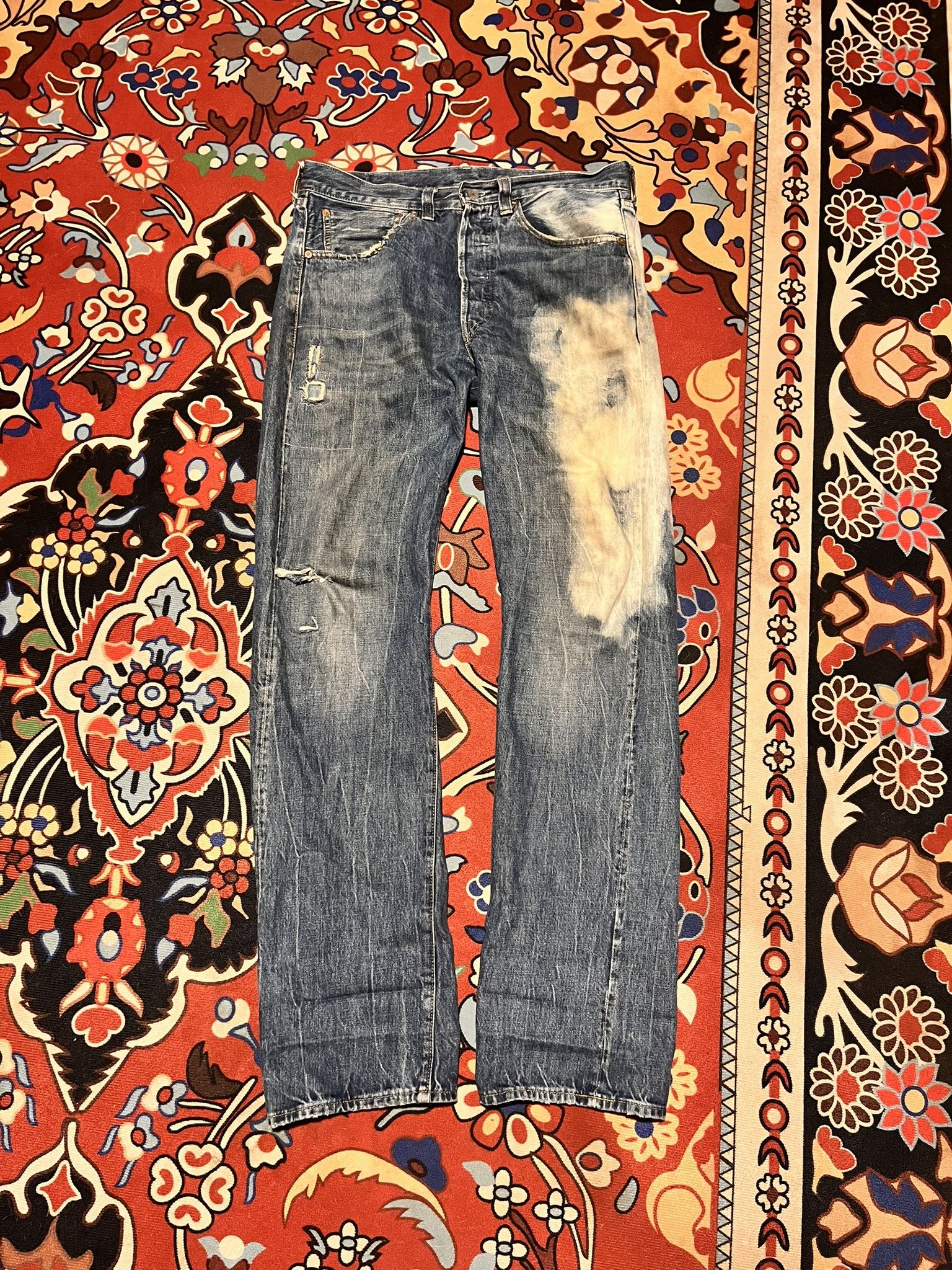 LVC × Levi's Vintage Clothing LVC BigE 47501-0175 Levi's Vintage Clothing Damage Jeans Size US 34 / EU 50 - 1 Thumbnail