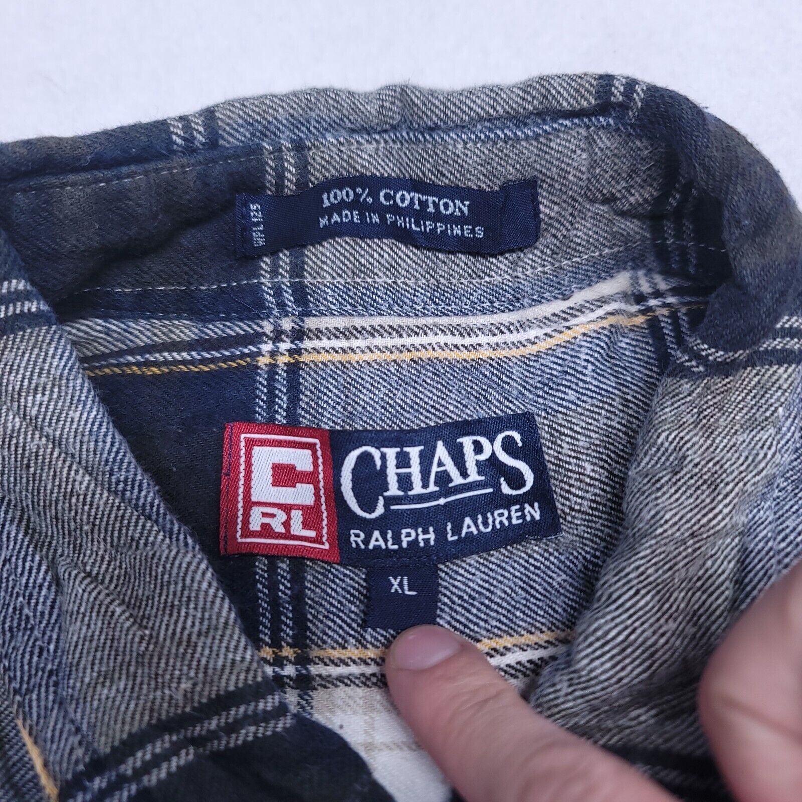 Chaps Chaps Buffalo Check Flannel Shirt Mens Size XL Blue White Size US XL / EU 56 / 4 - 3 Thumbnail