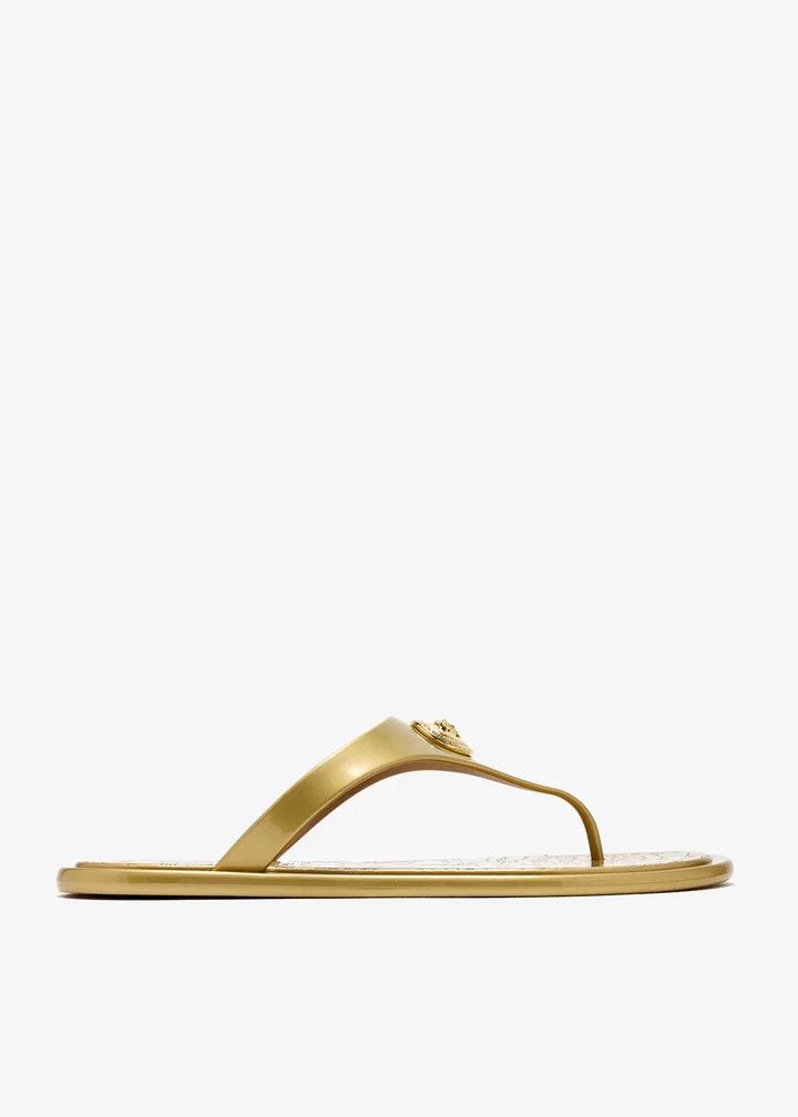 Versace os11x0326 Alia Flat Sandals in Gold Size US 7 / IT 37 - 1 Thumbnail