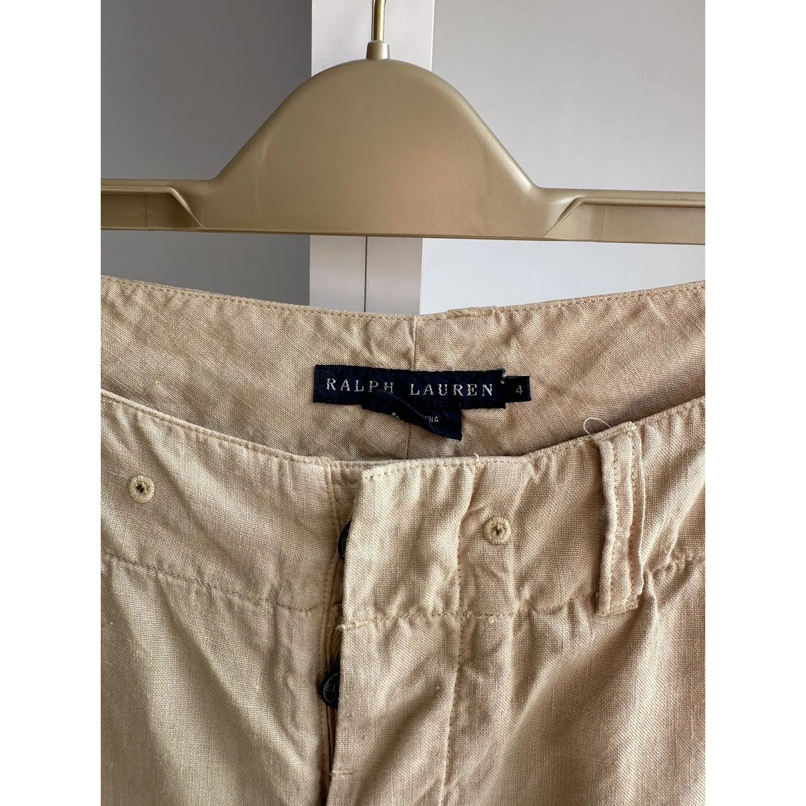 Polo Ralph Lauren VTG Polo Ralph Lauren Woman Linen Cargo Pants Size US 38 / EU 54 - 4 Thumbnail