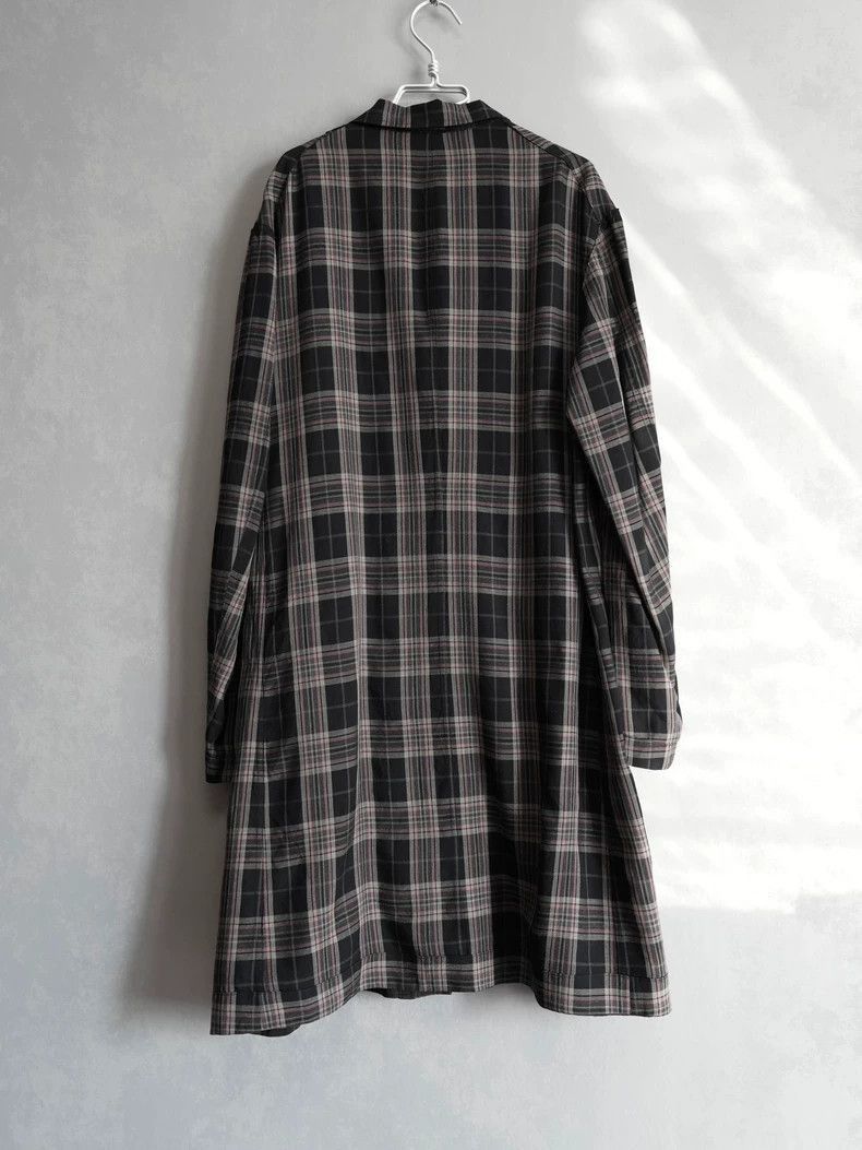 Yohji Yamamoto Yohji Yamamoto Yohji Yamamoto Long Plaid Coat 00SS Size US L / EU 52-54 / 3 - 4 Thumbnail