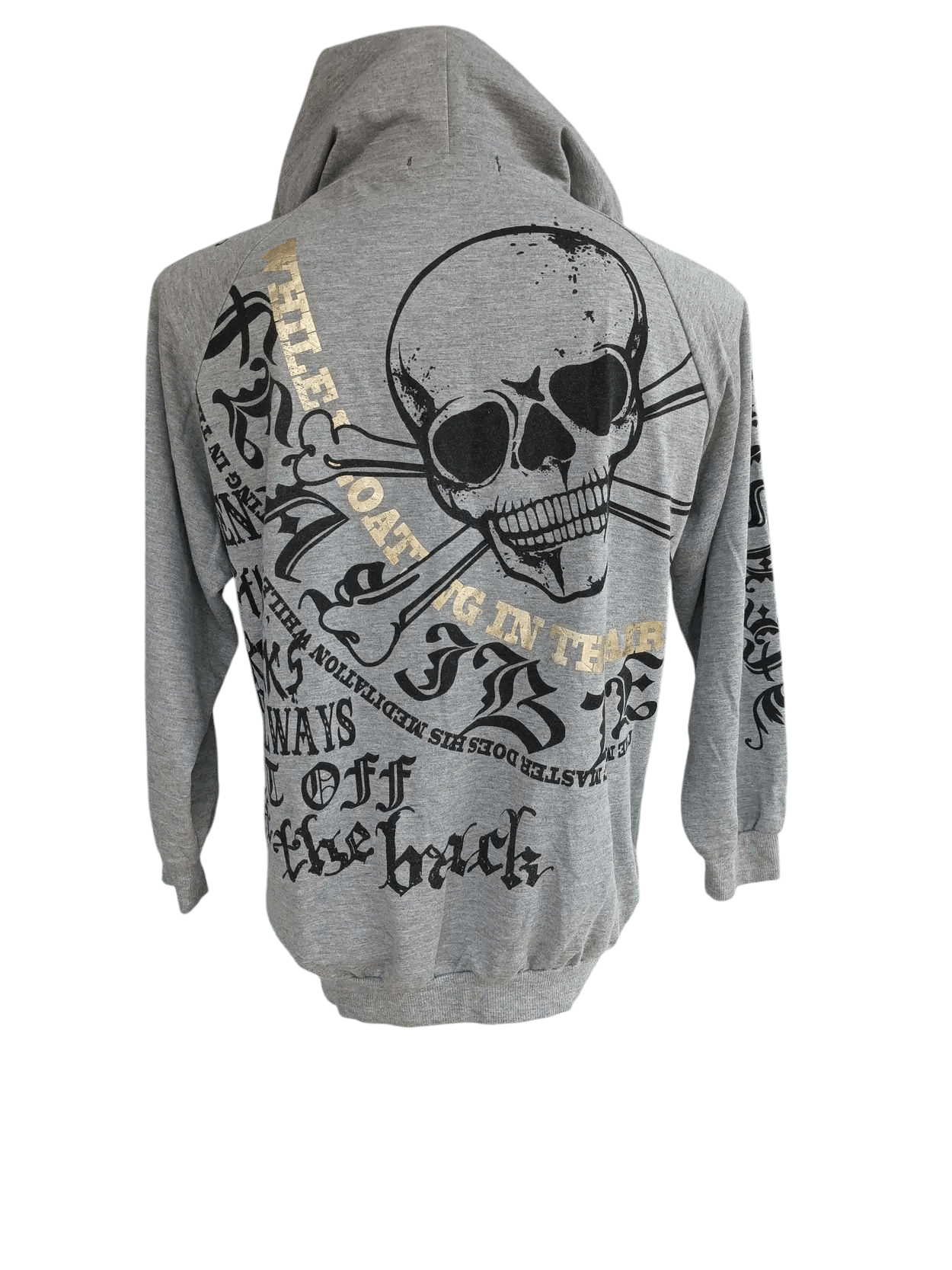 Japanese Brand Dig Deep Black Label Skull Printed Full Zipped Hoodie SW006 Size US L / EU 52-54 / 3 - 8 Thumbnail